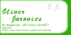 oliver jarovics business card